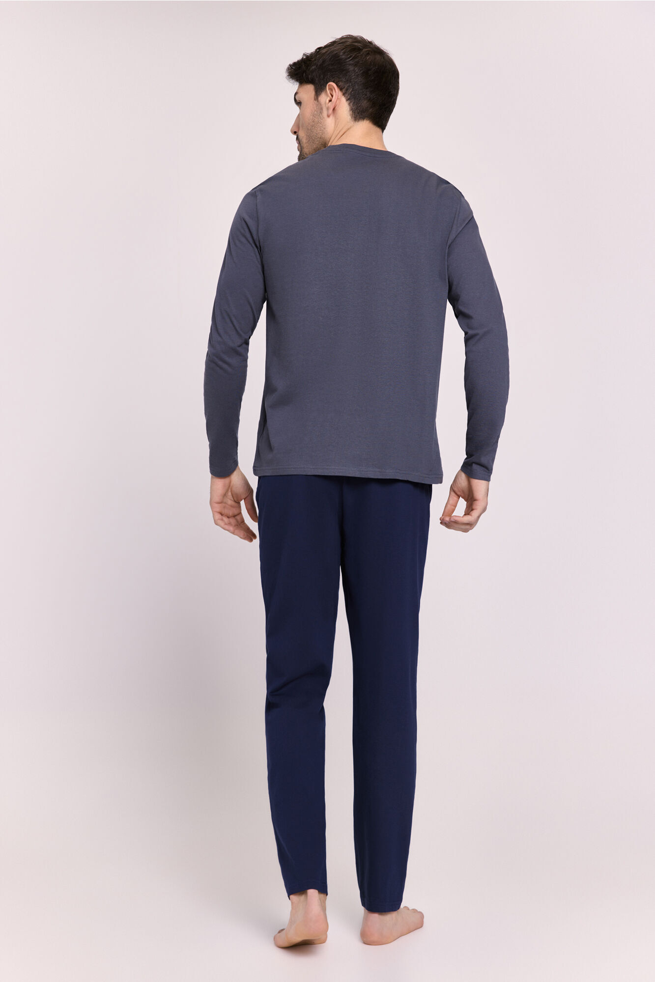 Milano Pijama con logo grande Gris Oscuro