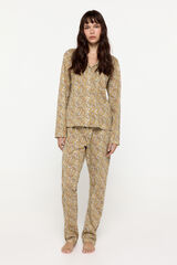 Milano Pijama camisero flores natural