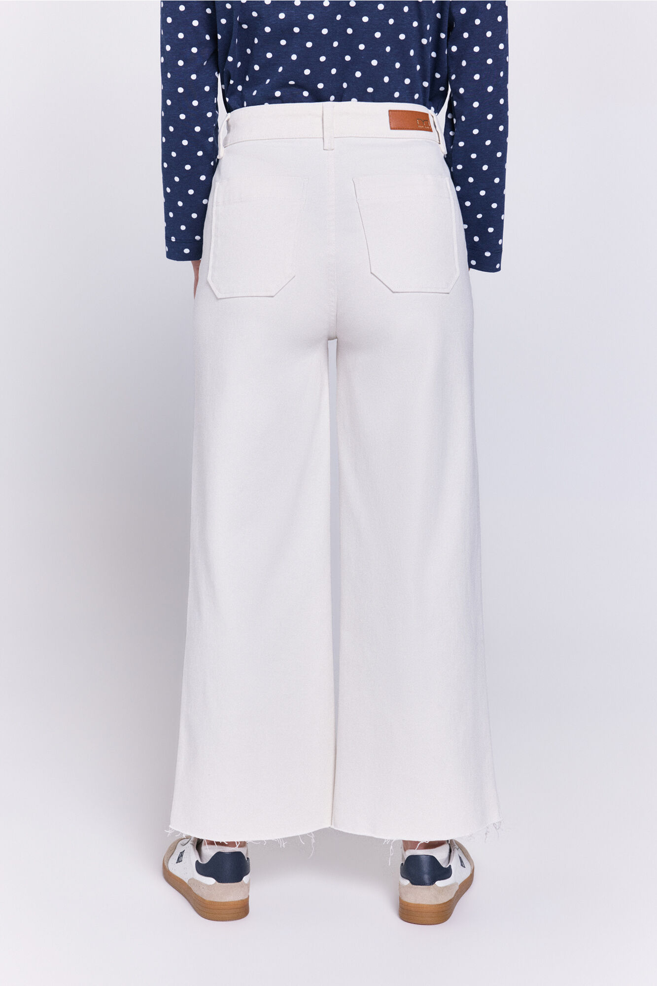 Milano Pantal&oacute;n culotte con pantal&oacute;n tiro Marfil