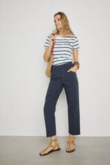 Milano Pantal&oacute;n color con bolsillos de parche Navy