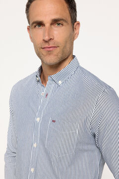 Fifty Outlet Camisa Popelín Rayas Azul
