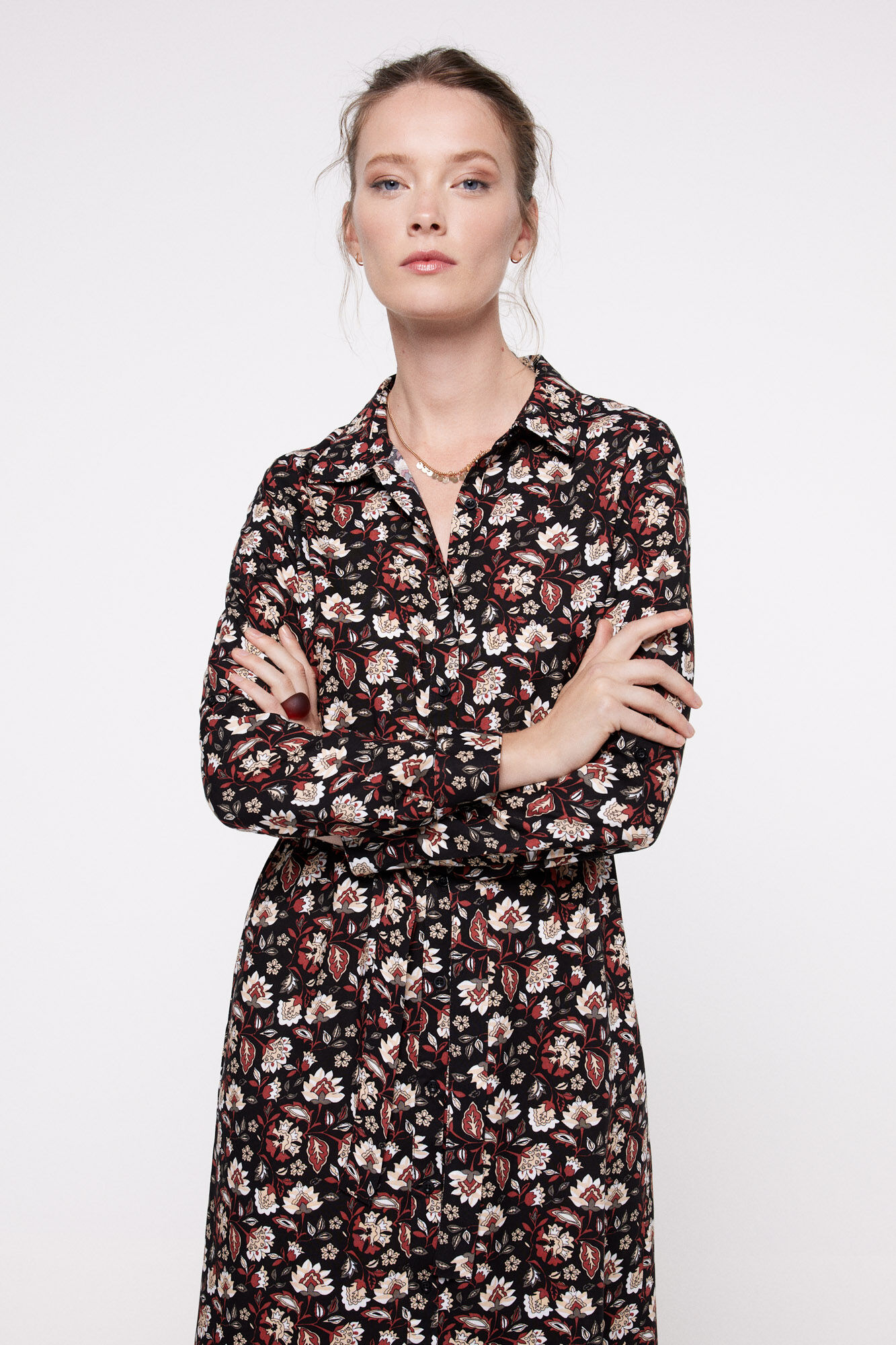 Milano Vestido Camisero Midi natural