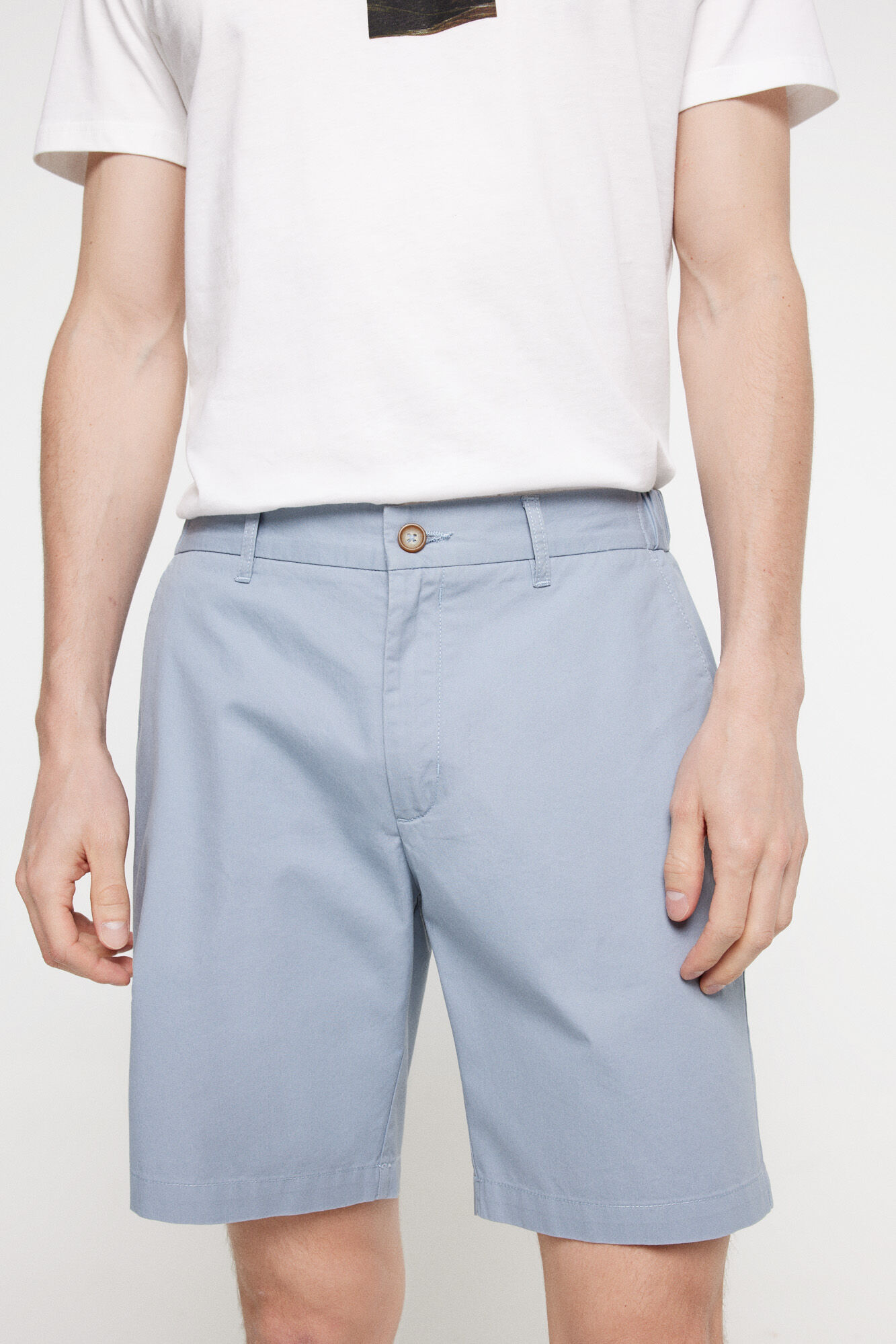 Milano Bermudas cl&aacute;sicas algod&oacute;n lisas