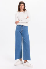 Milano Jeans culotte de tiro alto Azul Claro