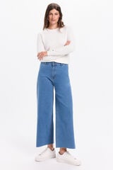 Milano Jeans culotte de tiro alto Azul Claro