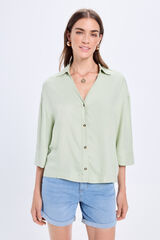Milano Blusa con cuello de polo Verde