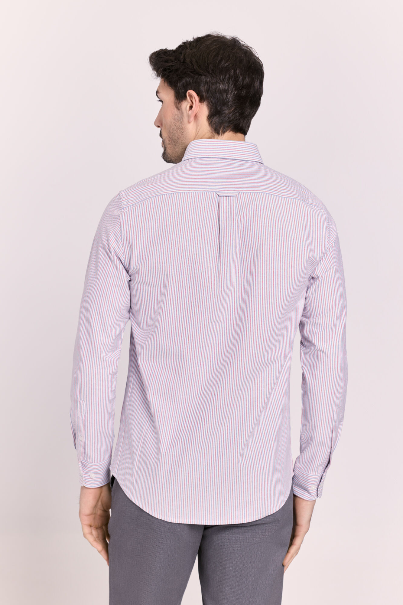 Milano Camisa rayas manga larga Vino