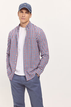 Fifty Outlet Camisa Twill Cuadros Rojo