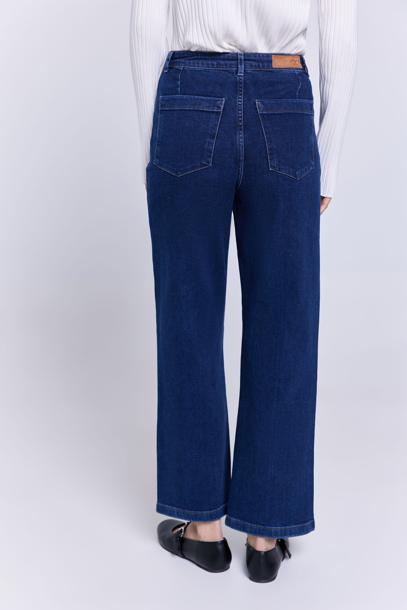 Milano Pantal&oacute;n denim pernera ancha Navy
