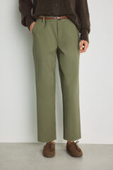 Milano Pantal&oacute;n chino con cintur&oacute;n Gris