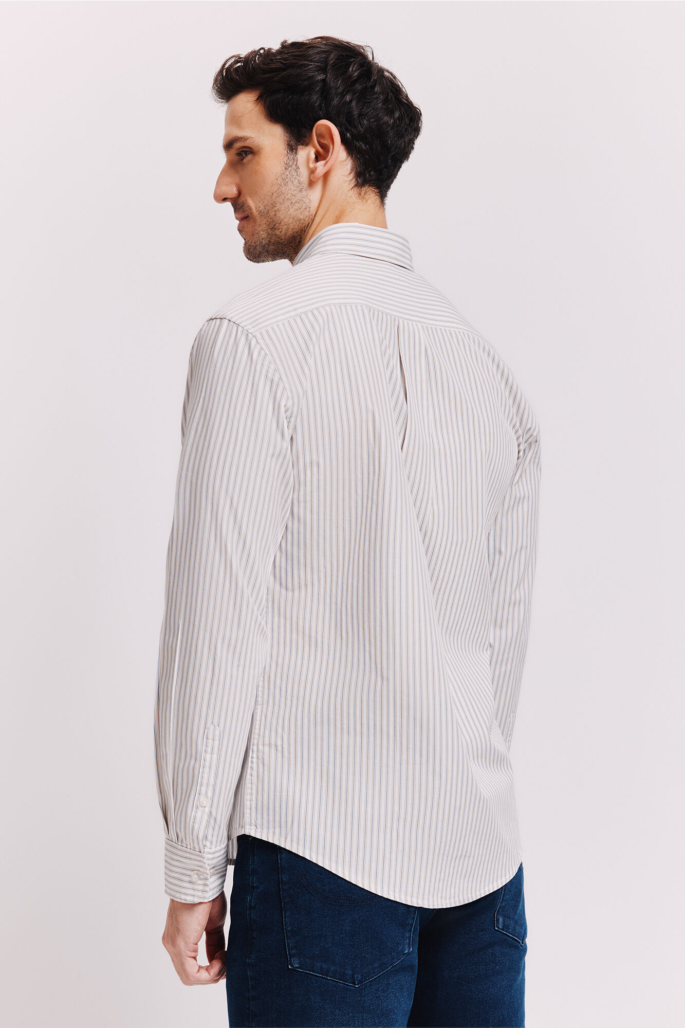 Milano Camisa manga larga a rayas Azul