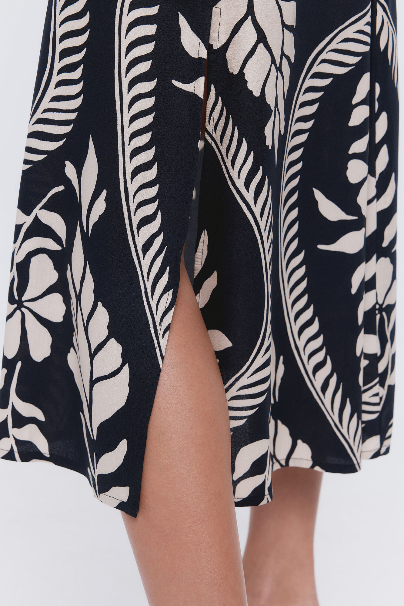 Milano Falda midi fluida Negro