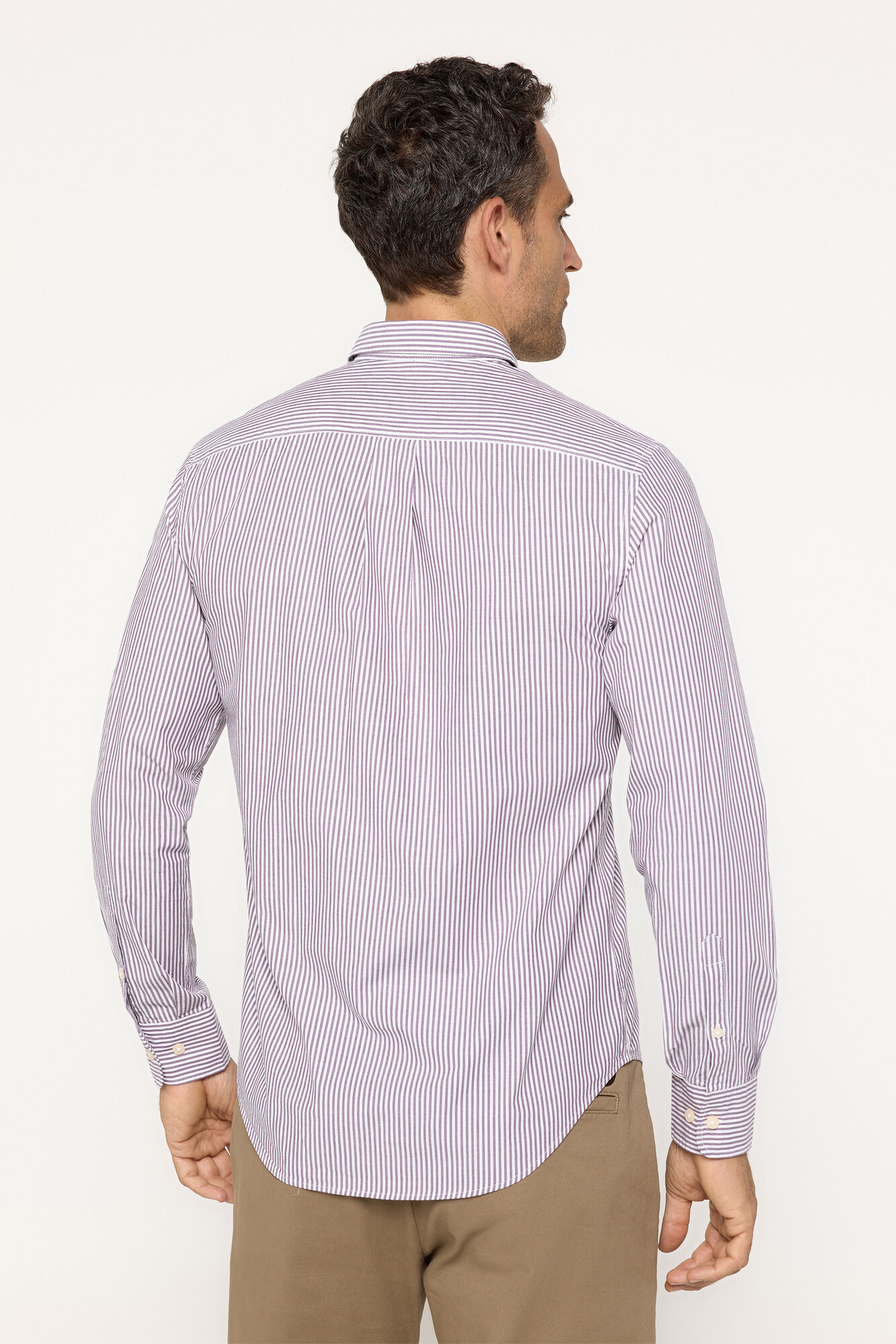 Milano Camisa Popel&iacute;n Rayas Granate