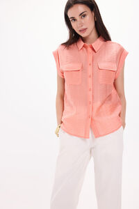 Fifty Outlet Camisa fluida con bolsillos Coral