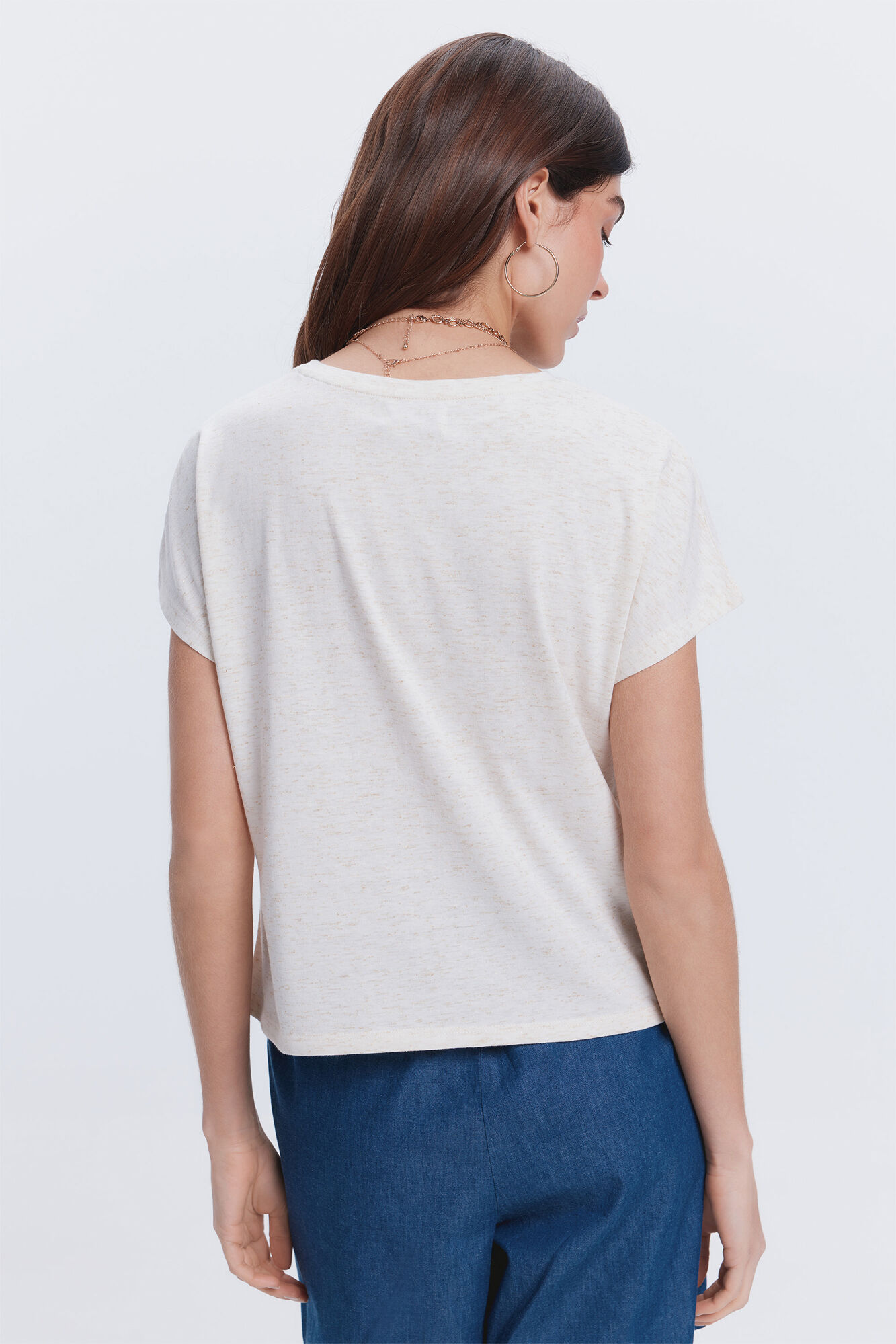 Milano Camiseta mezcla lurex Morado/Lila