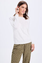 Milano Jersey de algodón con detalle de lurex Blanco