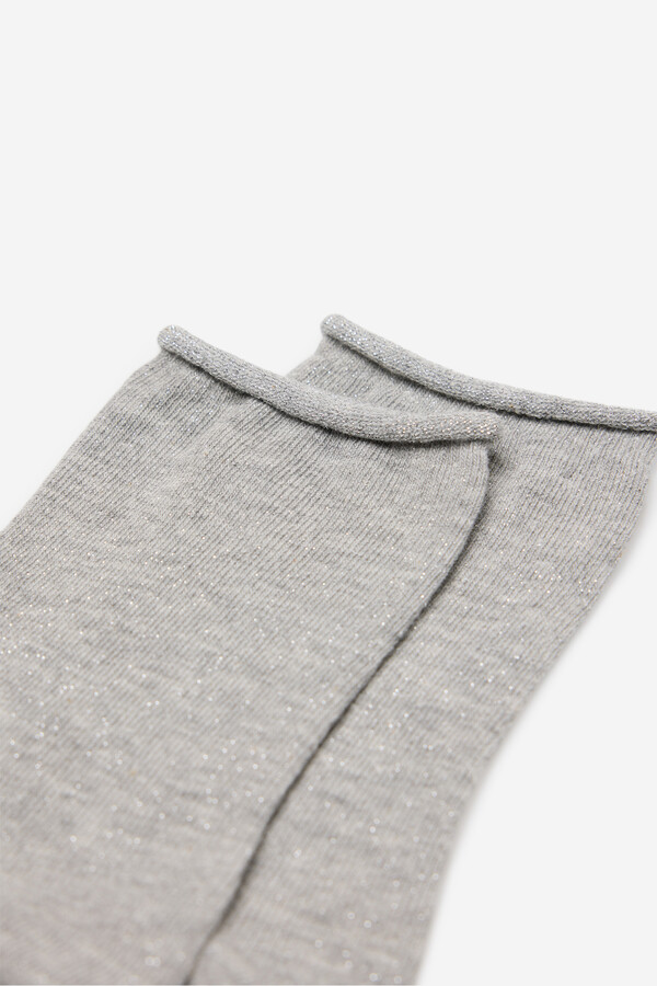 Milano Calcetines micro lurex Gris Claro