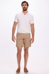 Milano Bermudas de algodón con estampado . Beige/Camel