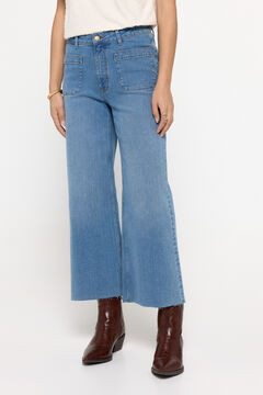Fifty Outlet Denim Culotte Azul Claro
