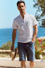Milano Bermuda de mezclilla regular fit Navy