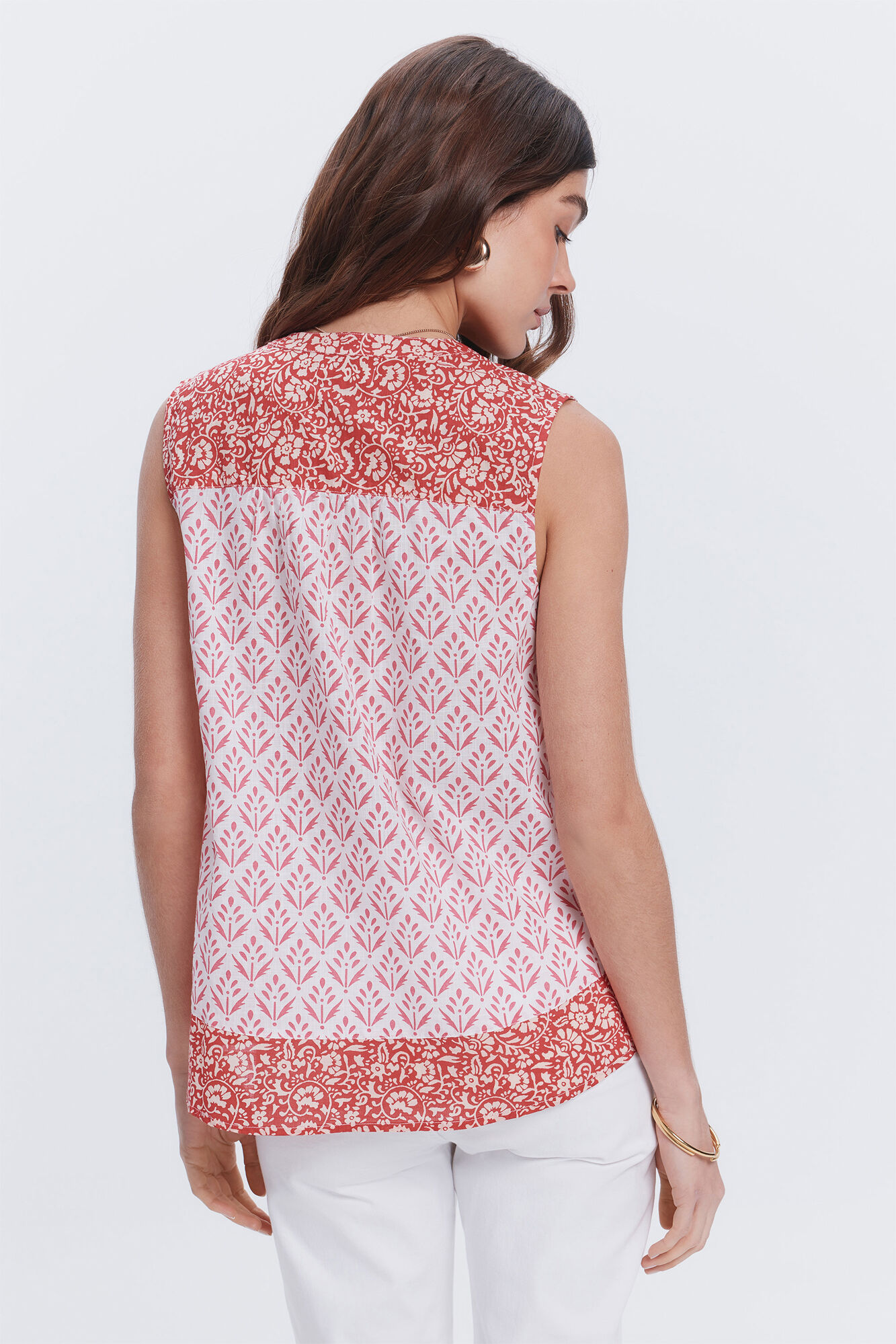 Milano Blusa fluida estampada Rojo