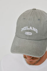 Milano Gorra de visera textil Gris
