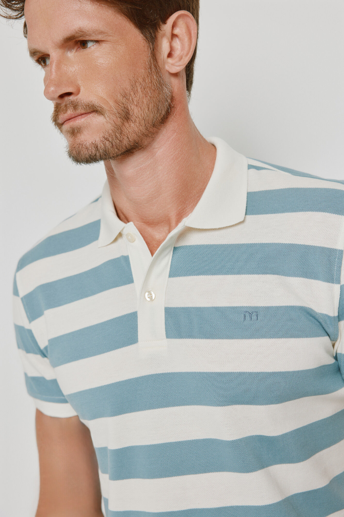 Milano Polo de rayas manga corta