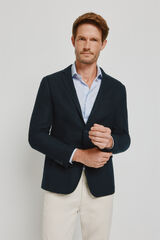 Milano Blazer de punto estructurado Navy