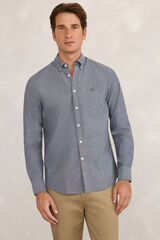 Milano Camisa deportiva con estampado Oxford Navy