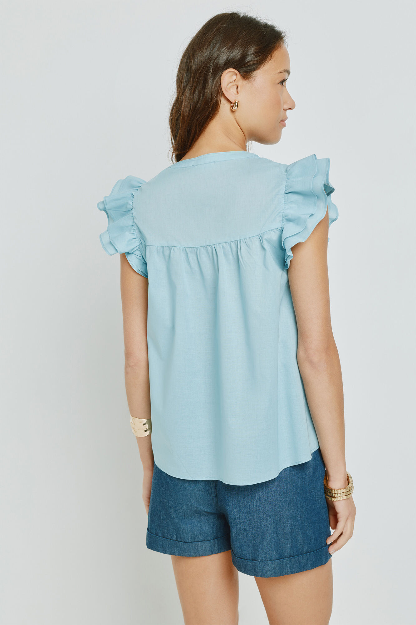 Milano Blusa bordada Azul