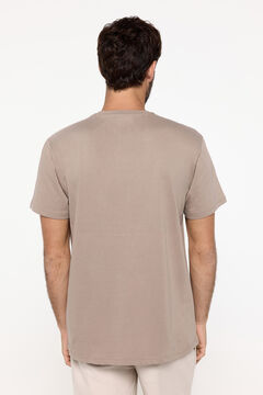 Fifty Outlet Playera manga corta. 100% algodón. Tostado