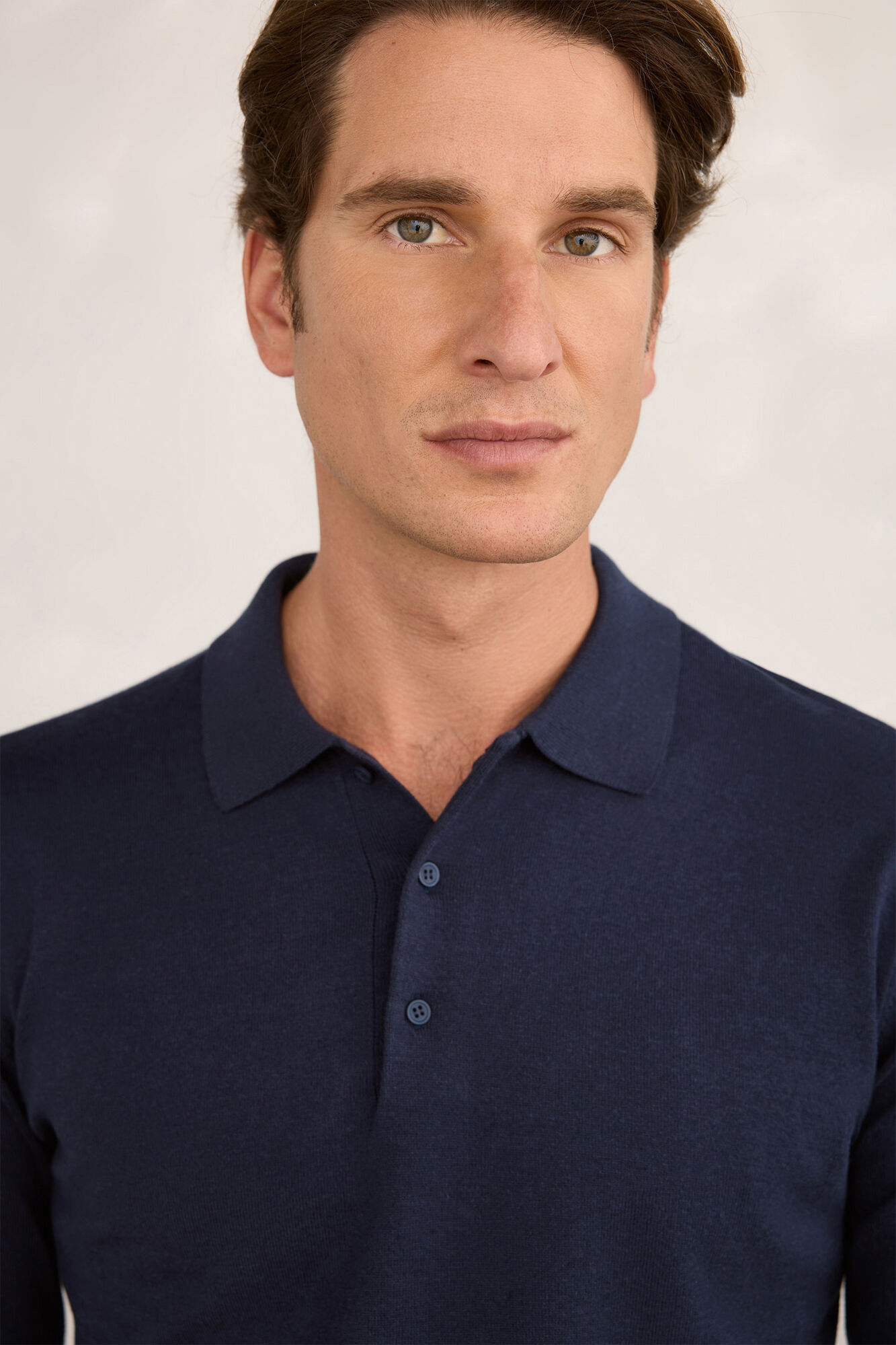 Milano Botones de jersey de polo Navy