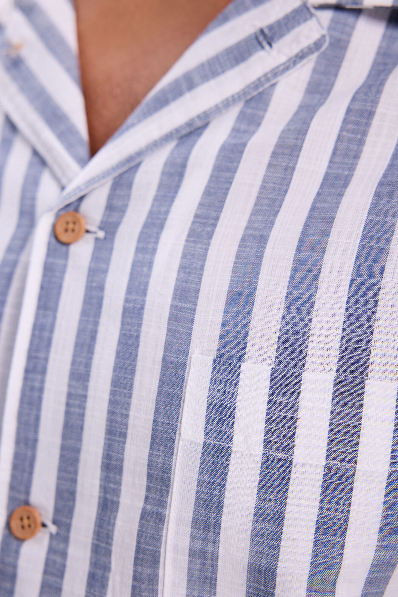 Milano Camisa estampada con cuello de solapa Navy