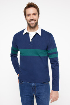 Fifty Outlet Polo Rugby Rayas Navy