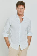 Milano Camisa de rayas manga larga Azul