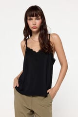 Fifty Outlet Top lencero satinado Negro