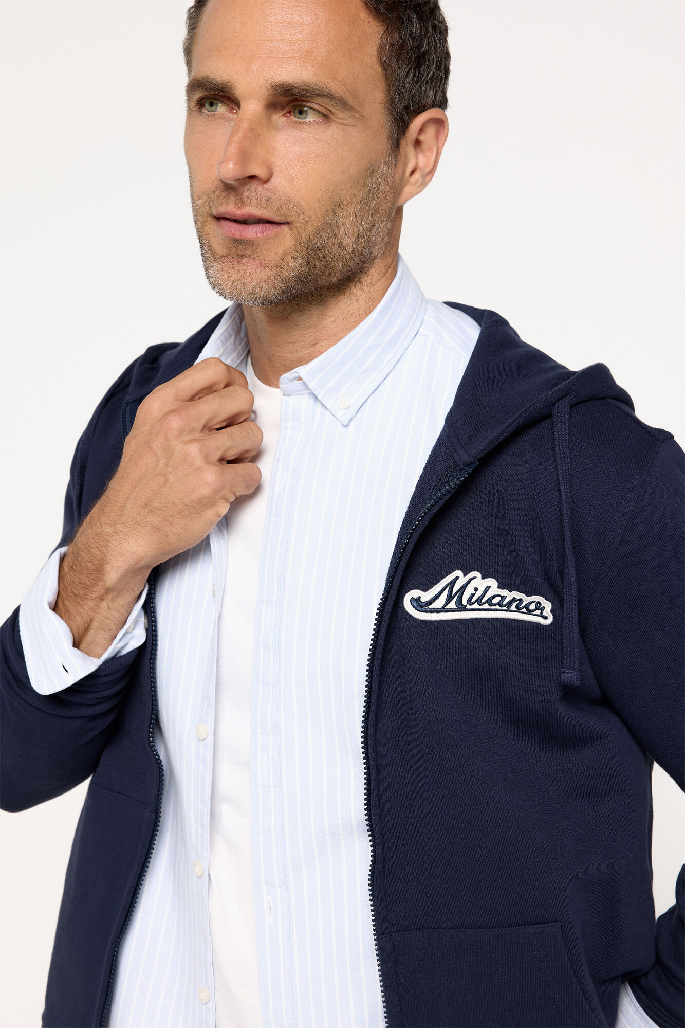 Milano Sudadera algod&oacute;n con capucha Navy