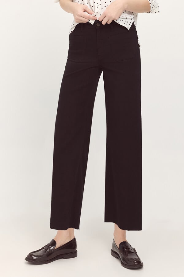 Milano Pantalón crop color Negro