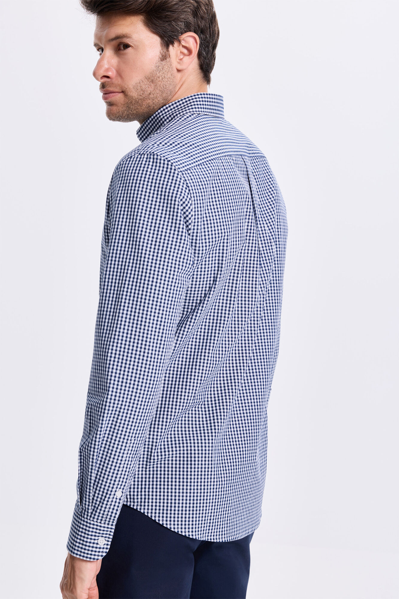 Milano Camisa de sarga a cuadros Azul