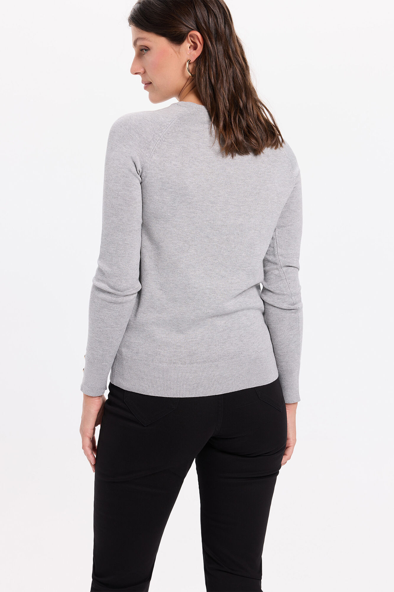 Milano Jersey liso b&aacute;sico de tejido Gris Claro