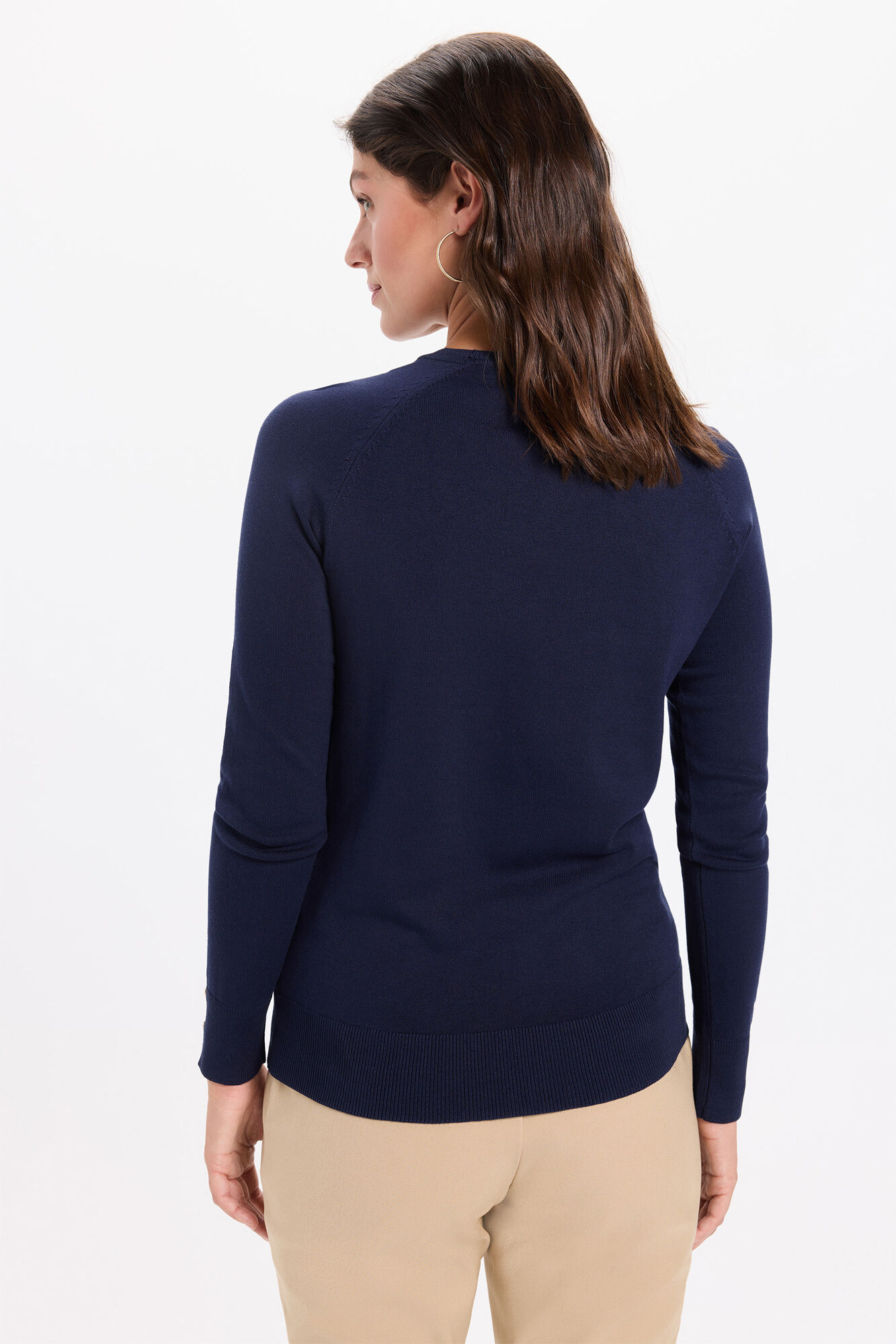 Milano Jersey liso b&aacute;sico de tejido Navy