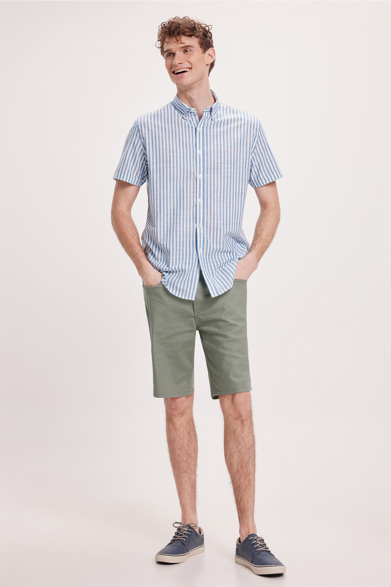 Milano Camisa Slub Rayas