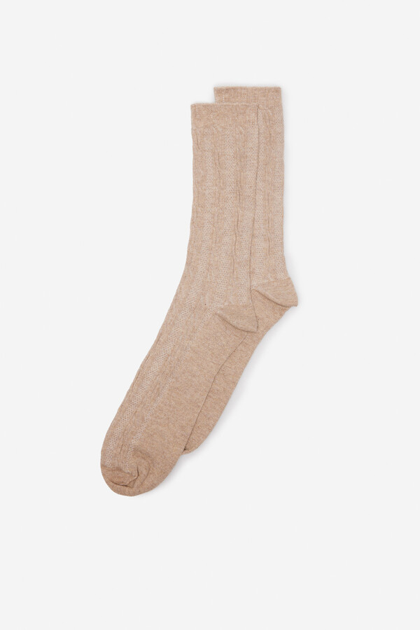Fifty Outlet Calcetines trenzados Beige