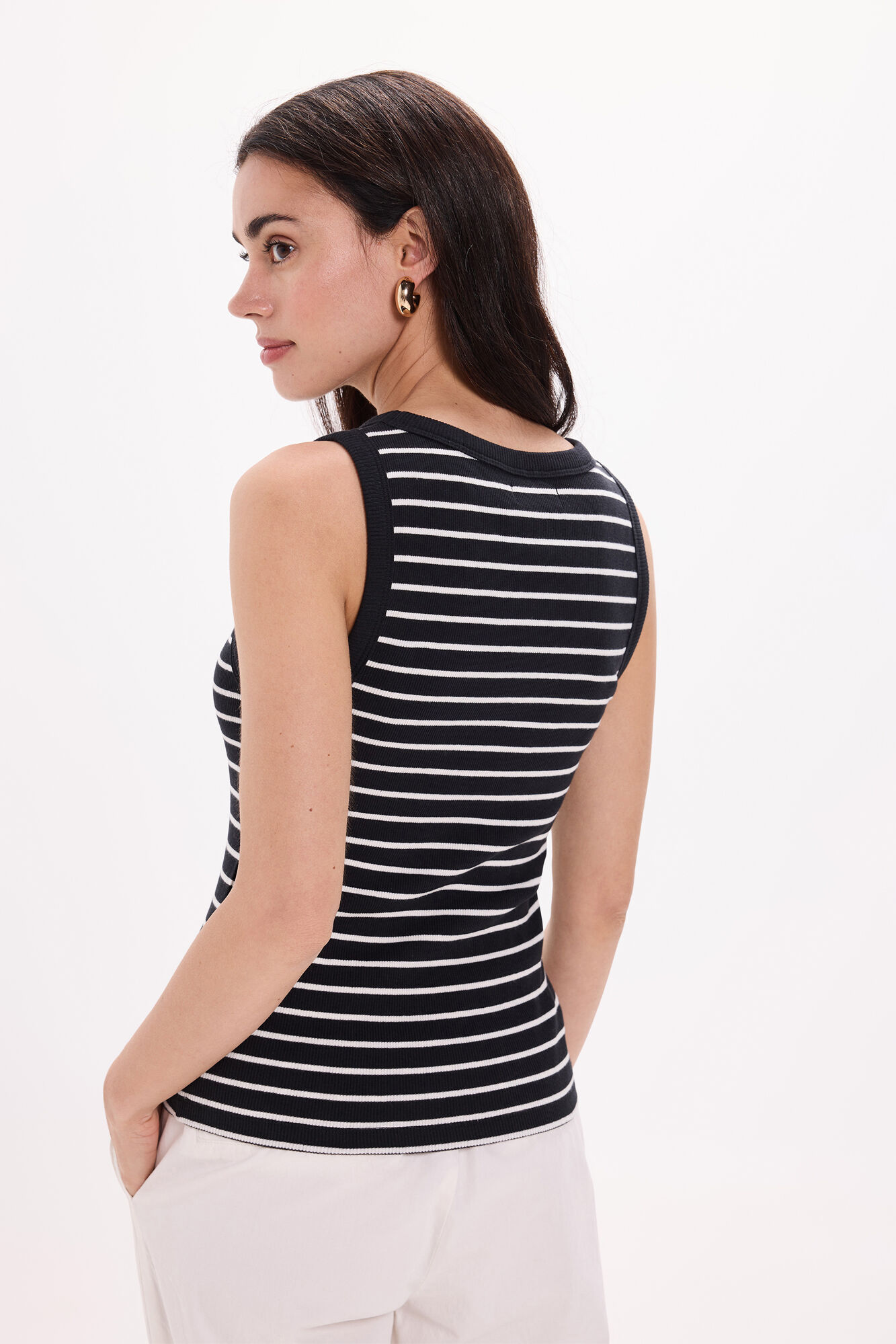 Milano Manga de rayas Azul