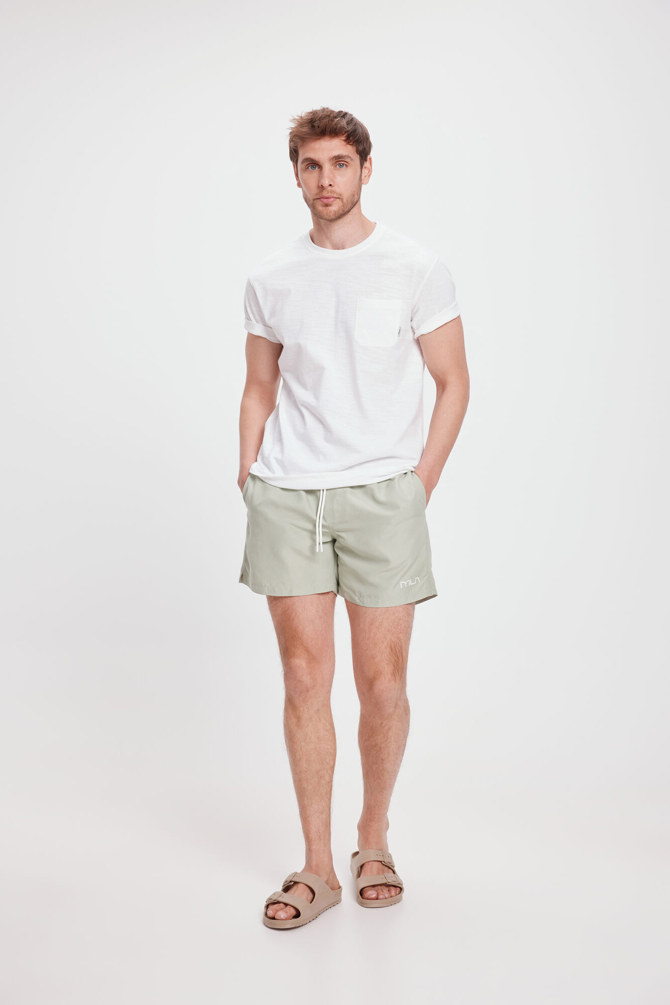 Milano Camiseta b&aacute;sica con Bolsillo