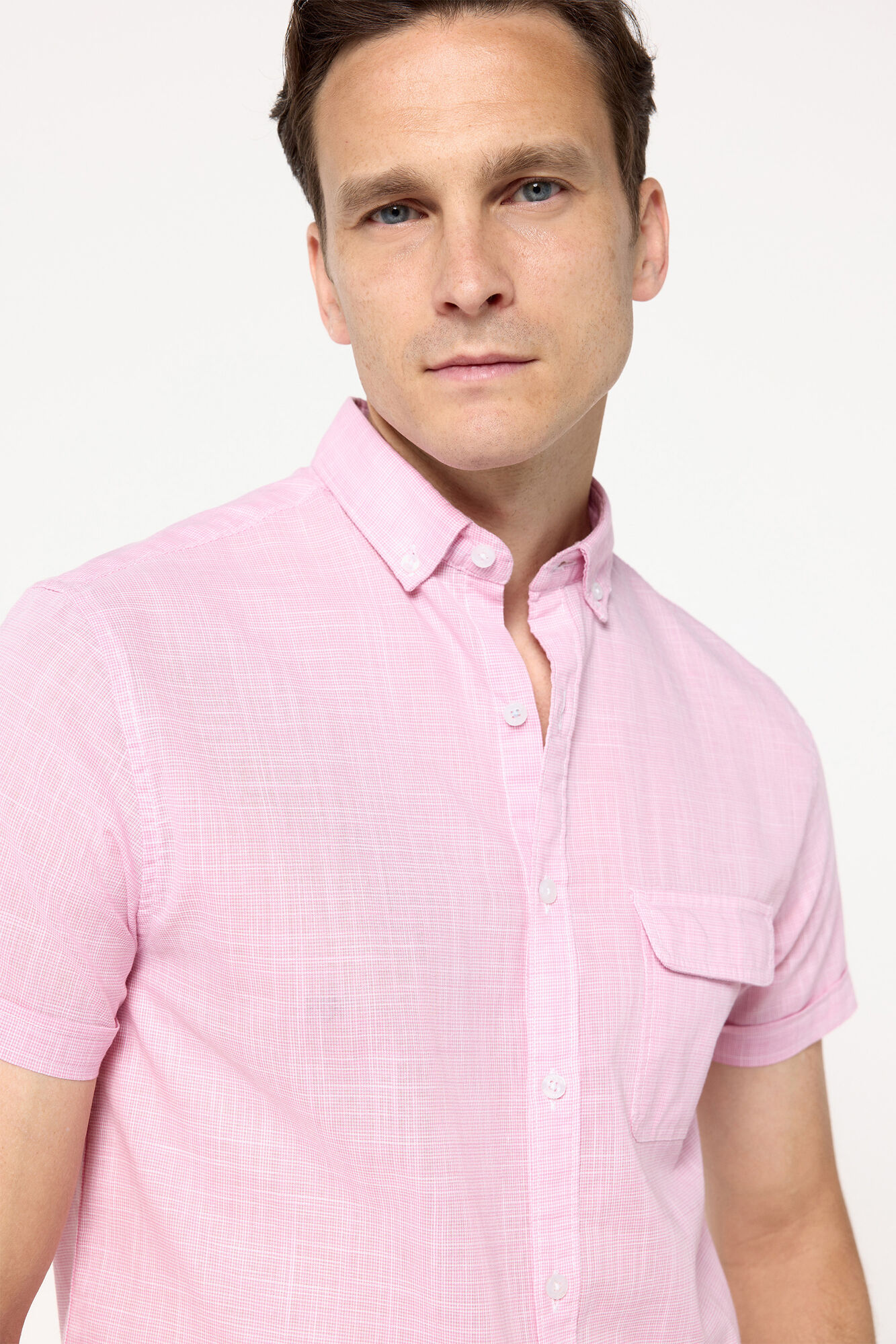 Milano Camisa slub lisa Granate