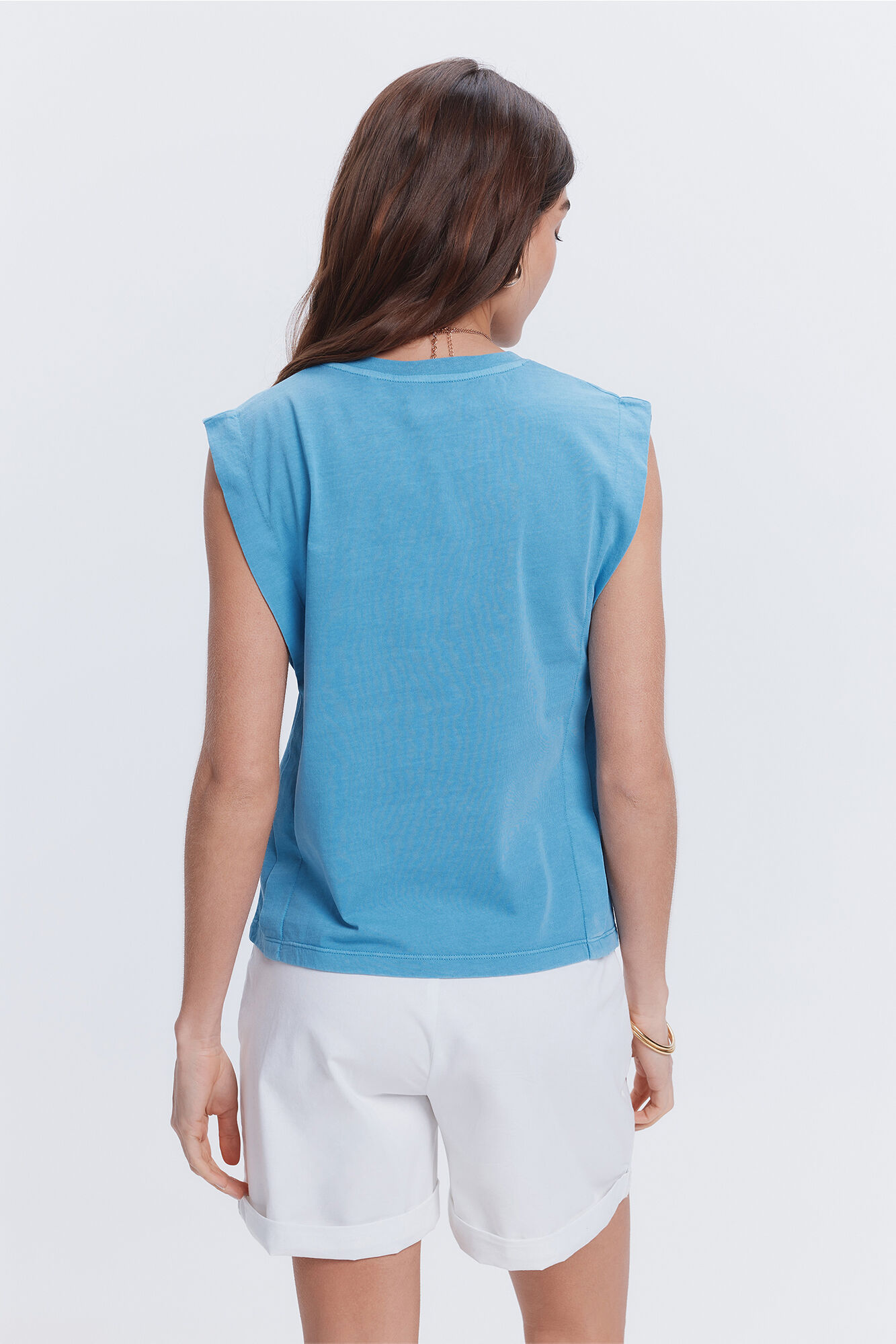 Milano Camiseta sin mangas efecto lavado Azul