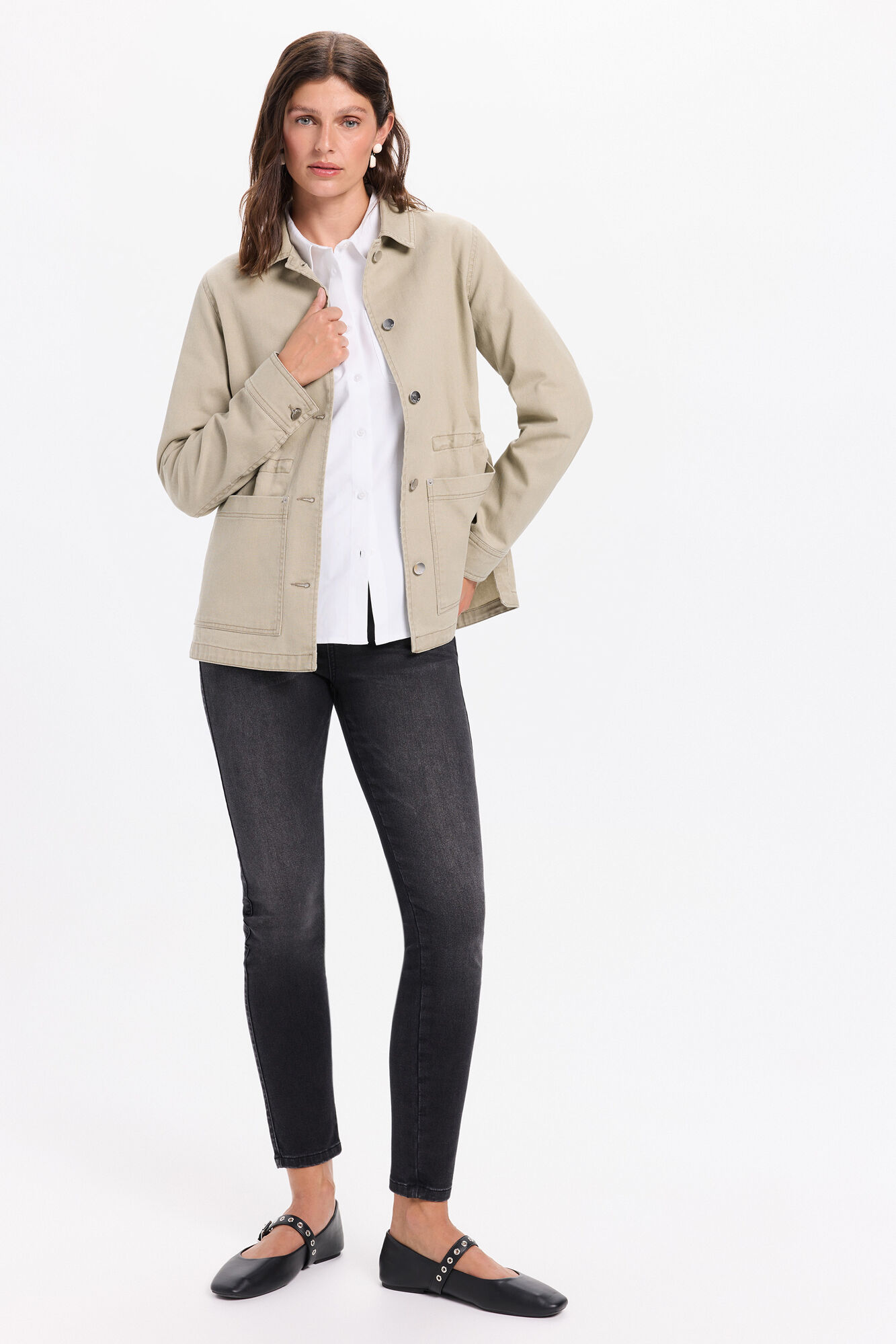 Milano Chamarra safari de algod&oacute;n lavado