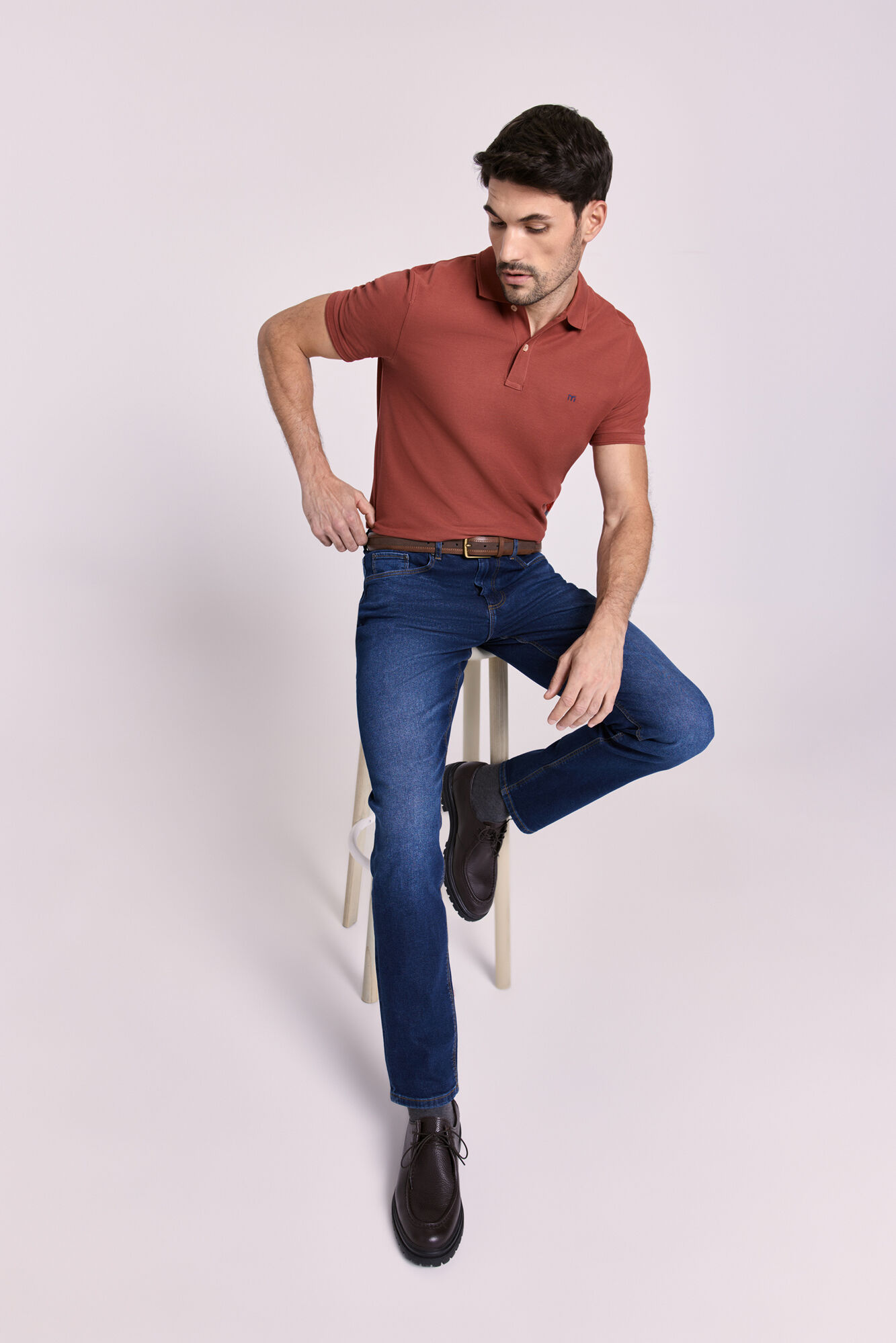 Milano Pantal&oacute;n slim fit de mezclilla Azul