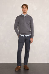 Milano Botones de jersey de polo Gris Oscuro